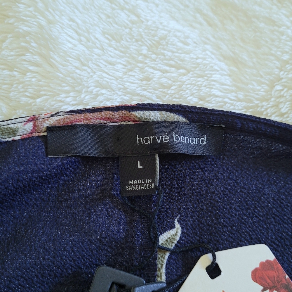 Harve Benard Navy🇺🇲 Floral💐 Top - NWT - Picture 3 of 13